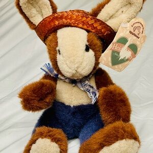 APPLAUSE‎ McGregor Bunny Rabbit Heidi Hares by Hillary Hullen, Straw Hat, 11”